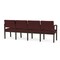 Lesro Lenox Wood 4 Seat Tandem Seating Wood Frame, Mocha, RF Nebbiolo Upholstery LW4103 - alternate 2